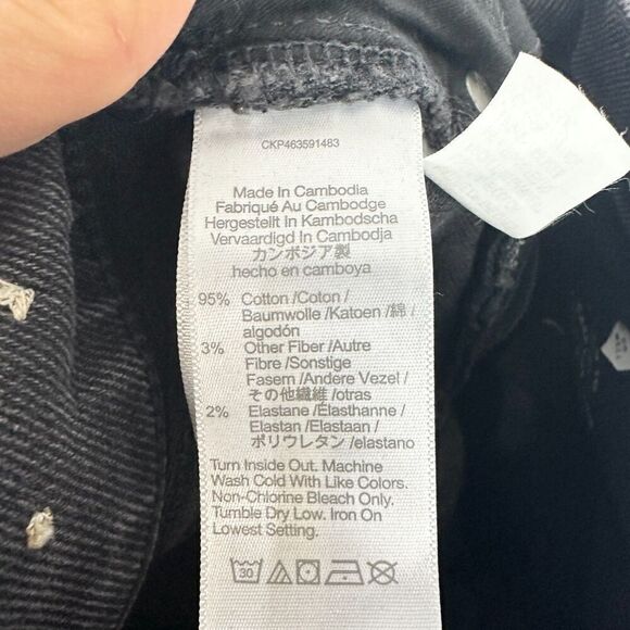 Madewell Cali Demi Boot Jeans Size 27 Black Non Distressed Stretch Cropped - Picture 6 of 6